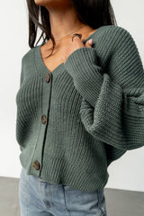 Gracie Knit Cardigan | Winter Green