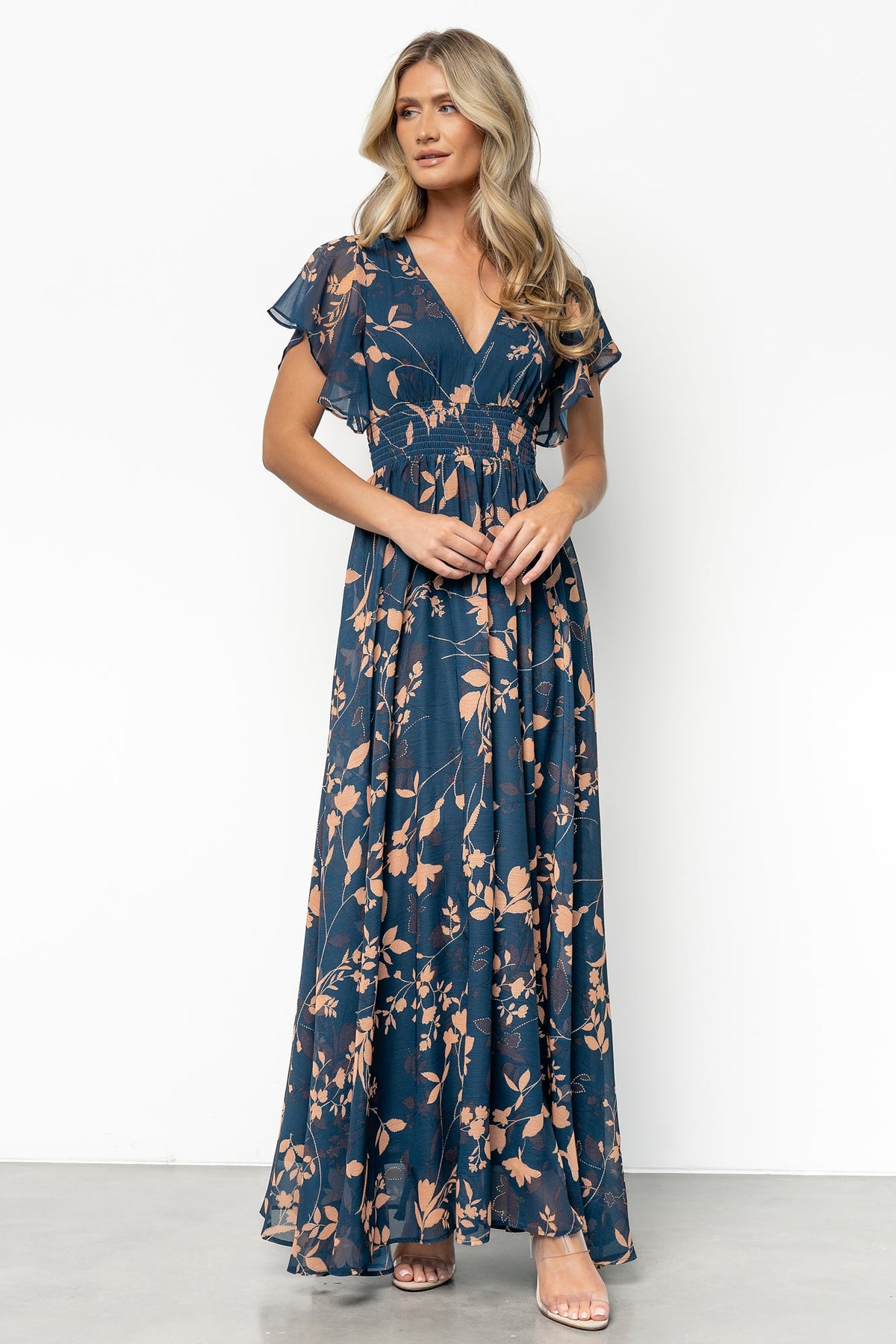 Lynlee Metallic Maxi Dress | Topaz