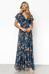 Lynlee Metallic Maxi Dress | Topaz