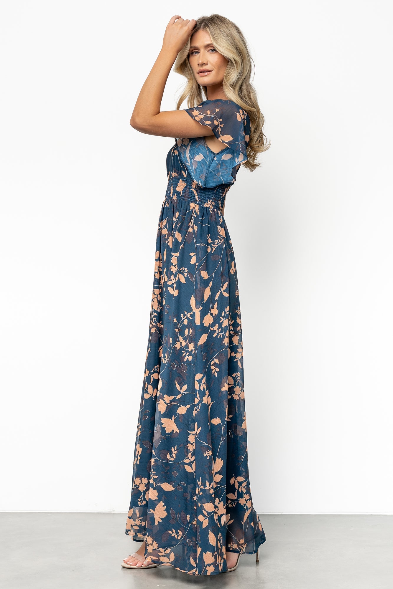 Lynlee Metallic Maxi Dress | Topaz
