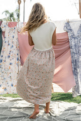 Myra Sweater Dress | Ivory + Coral Floral