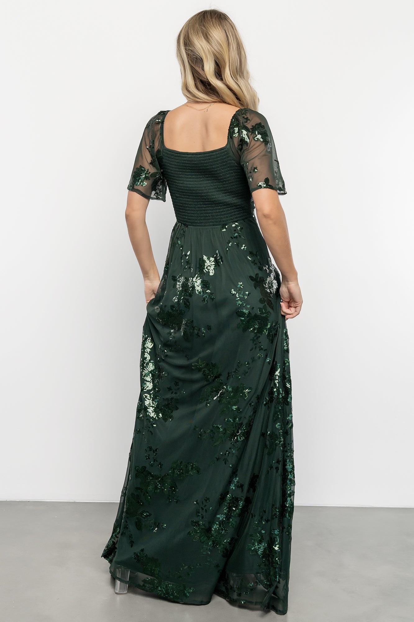 Karina Sequin Maxi Dress | Dark Green