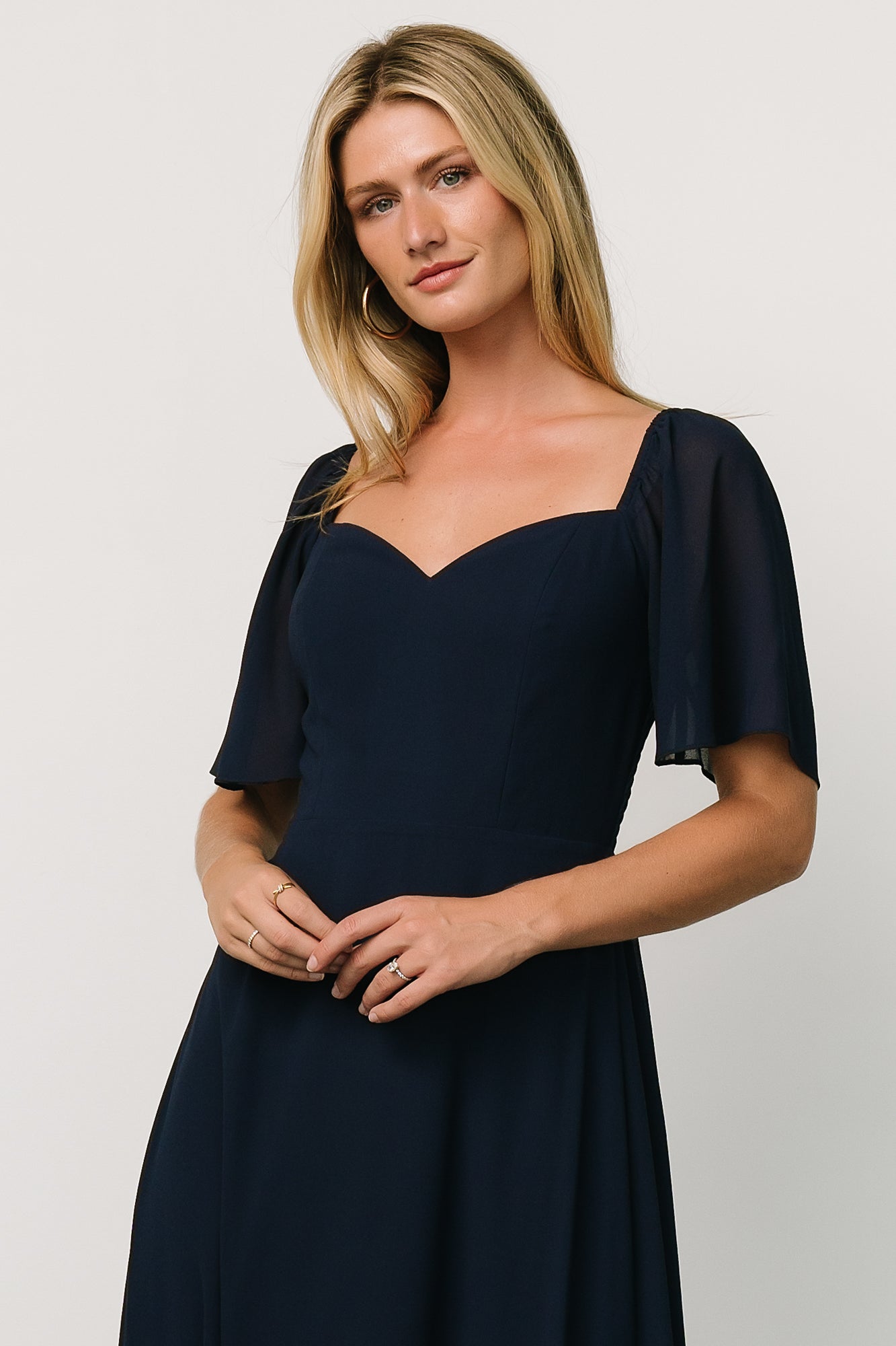 Fabric Swatch - Colette Chiffon | Navy