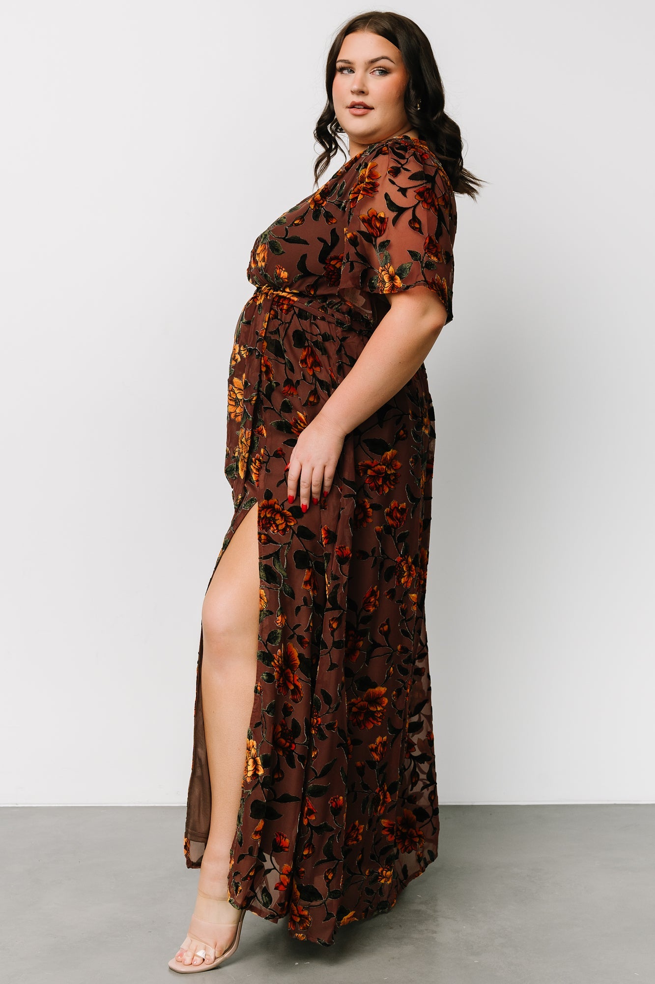 Uma Velvet Maxi Dress | Clove + Amber Floral