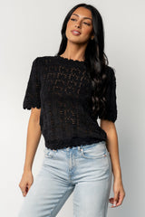 Serenity Knit Sweater Top | Black