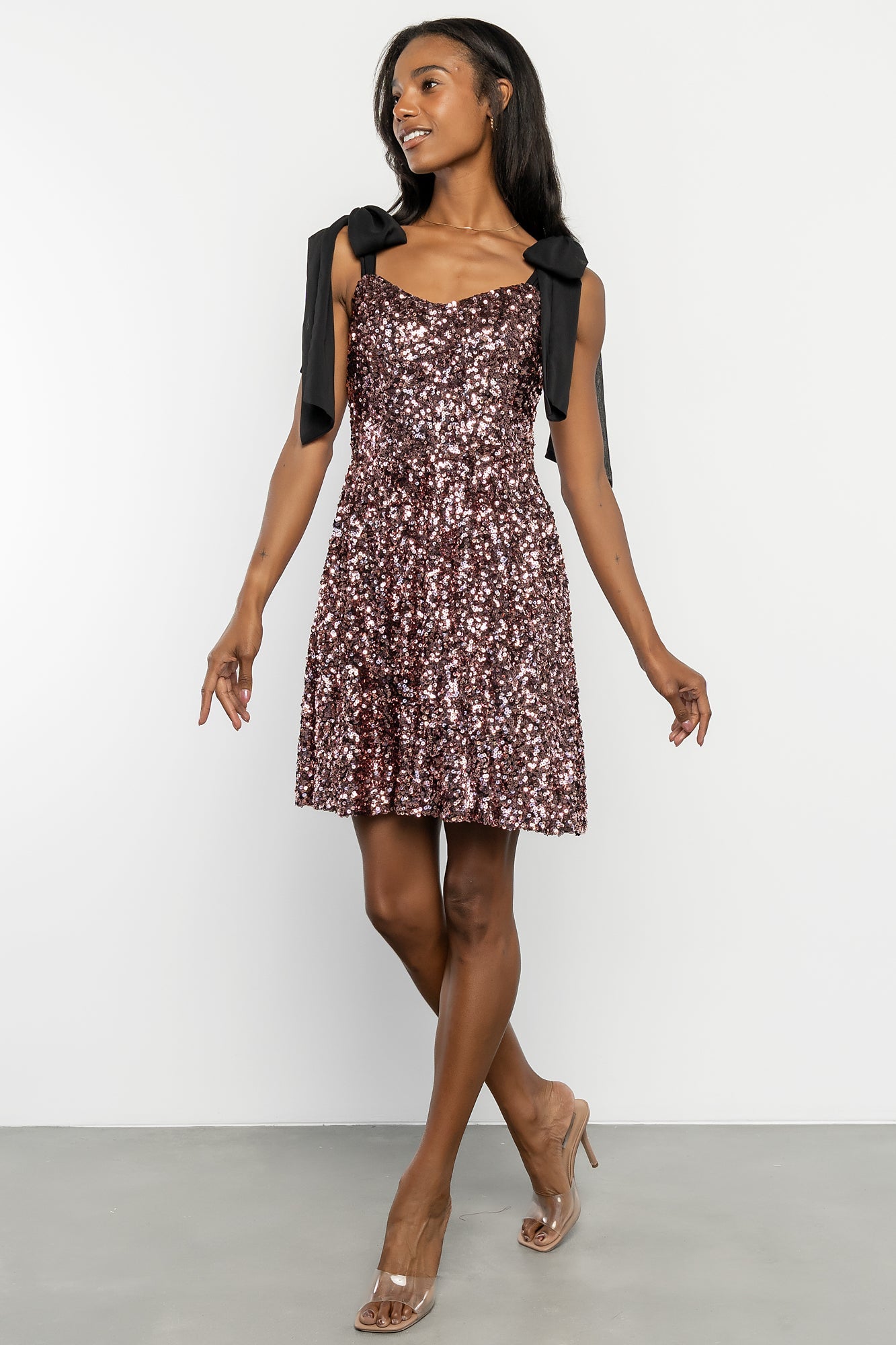 Vega Sequin Short Dress | Mauve