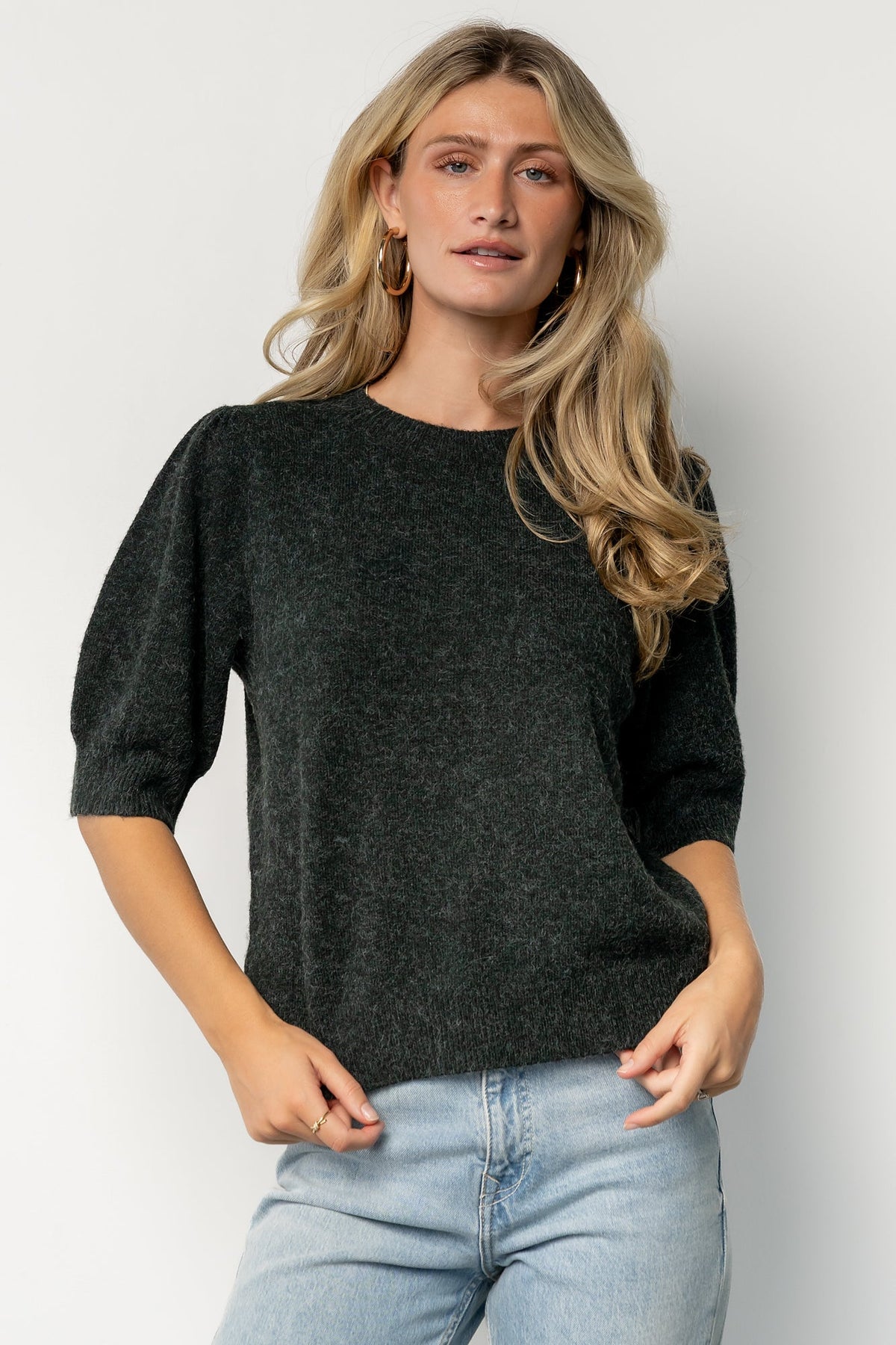 Keira Sweater Top | Dark Green