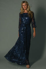Destiny Sequin Maxi Dress | Navy