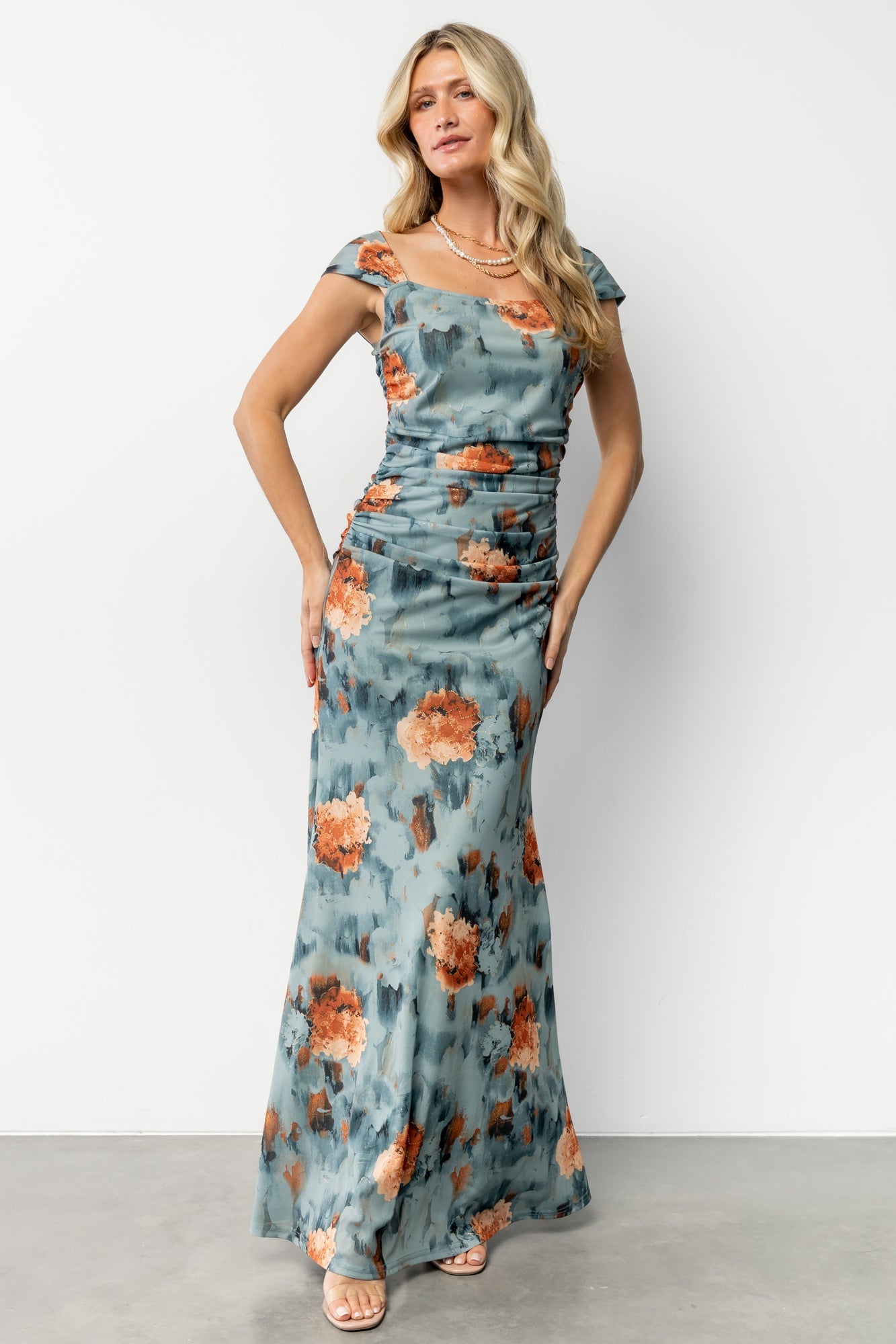 Amelia Tank Maxi Dress | Vintage Teal + Rust