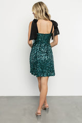Vega Sequin Short Dress | Teal