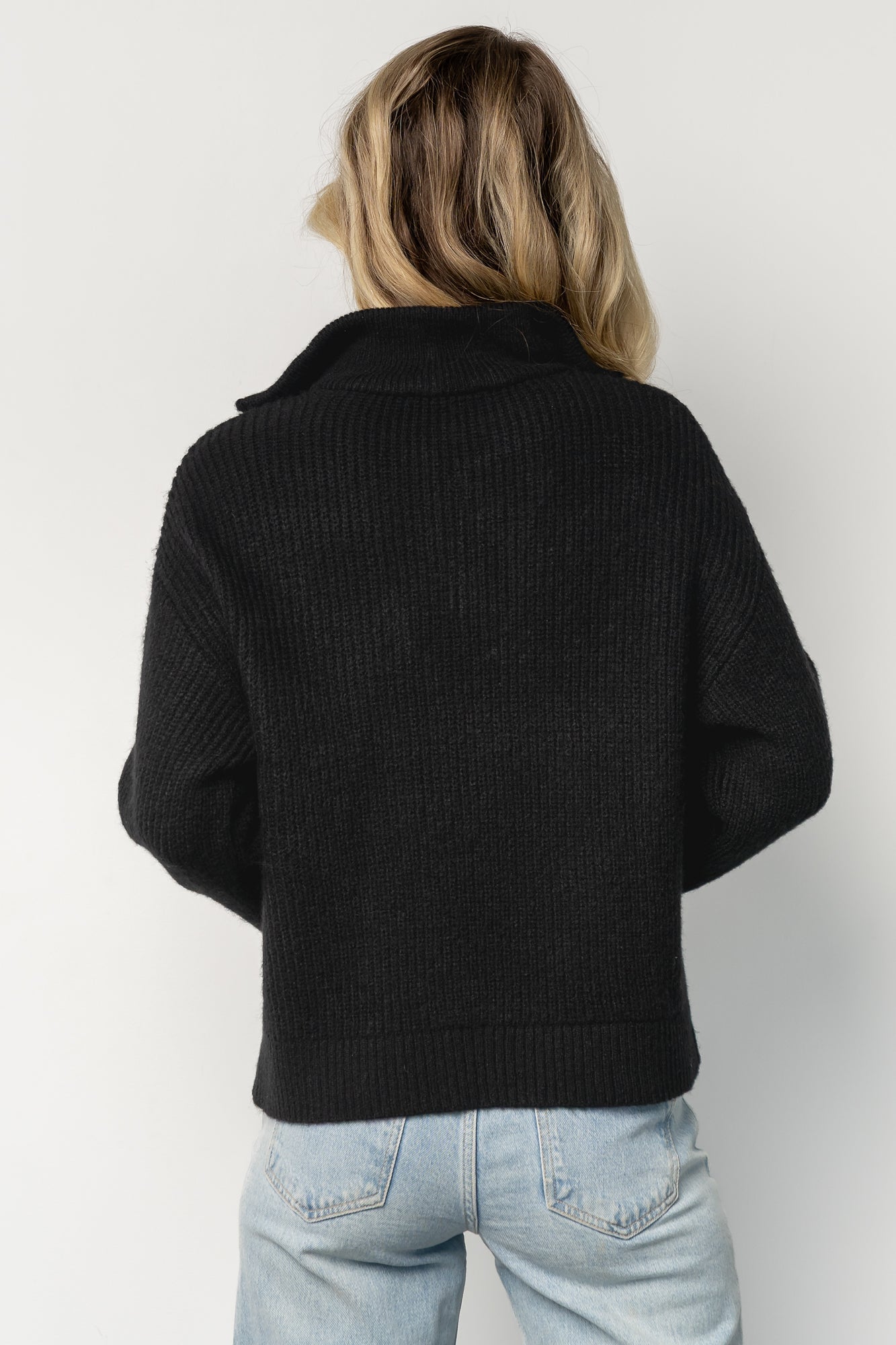 Signe Half Zip Sweater | Black