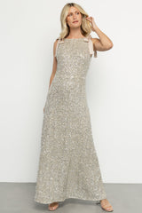 Saya Sequin Maxi Dress | Champagne
