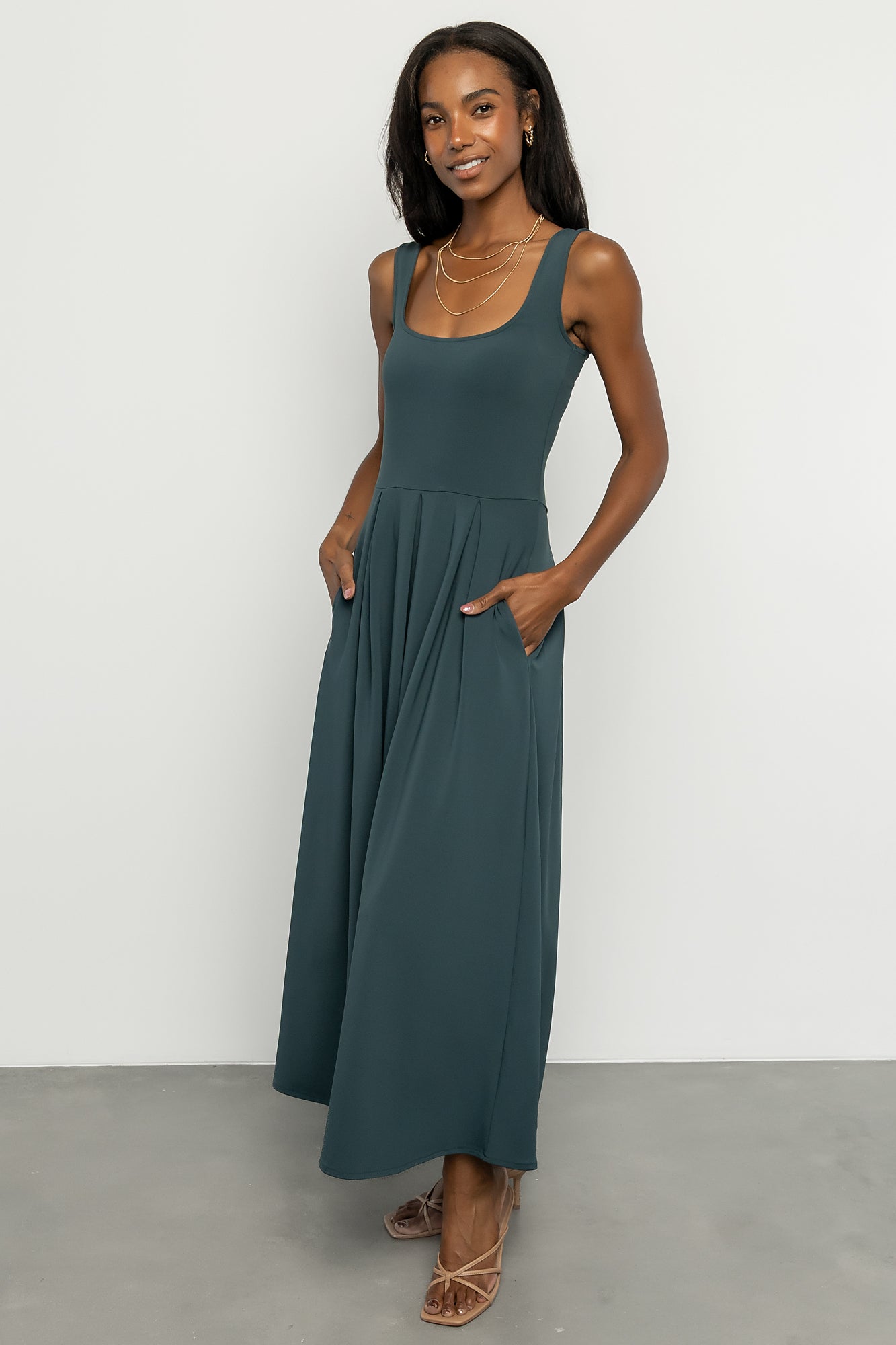Giavanna Maxi Dress | Dark Green