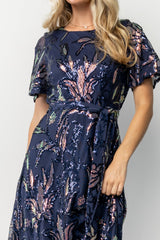 Muse Sequin Maxi Dress | Dark Blue Multi