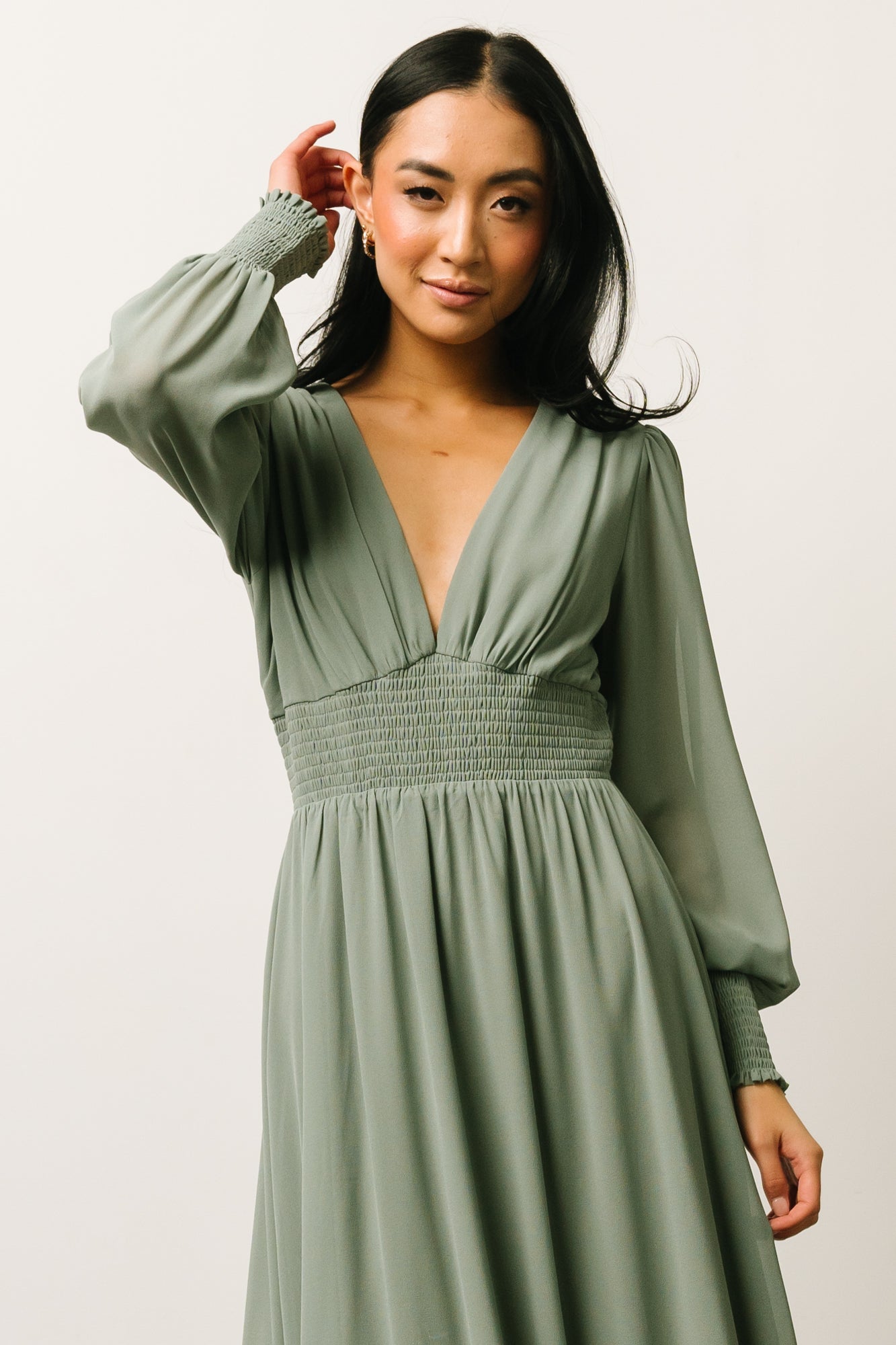 Fabric Swatch - Olivia Chiffon | Eucalyptus