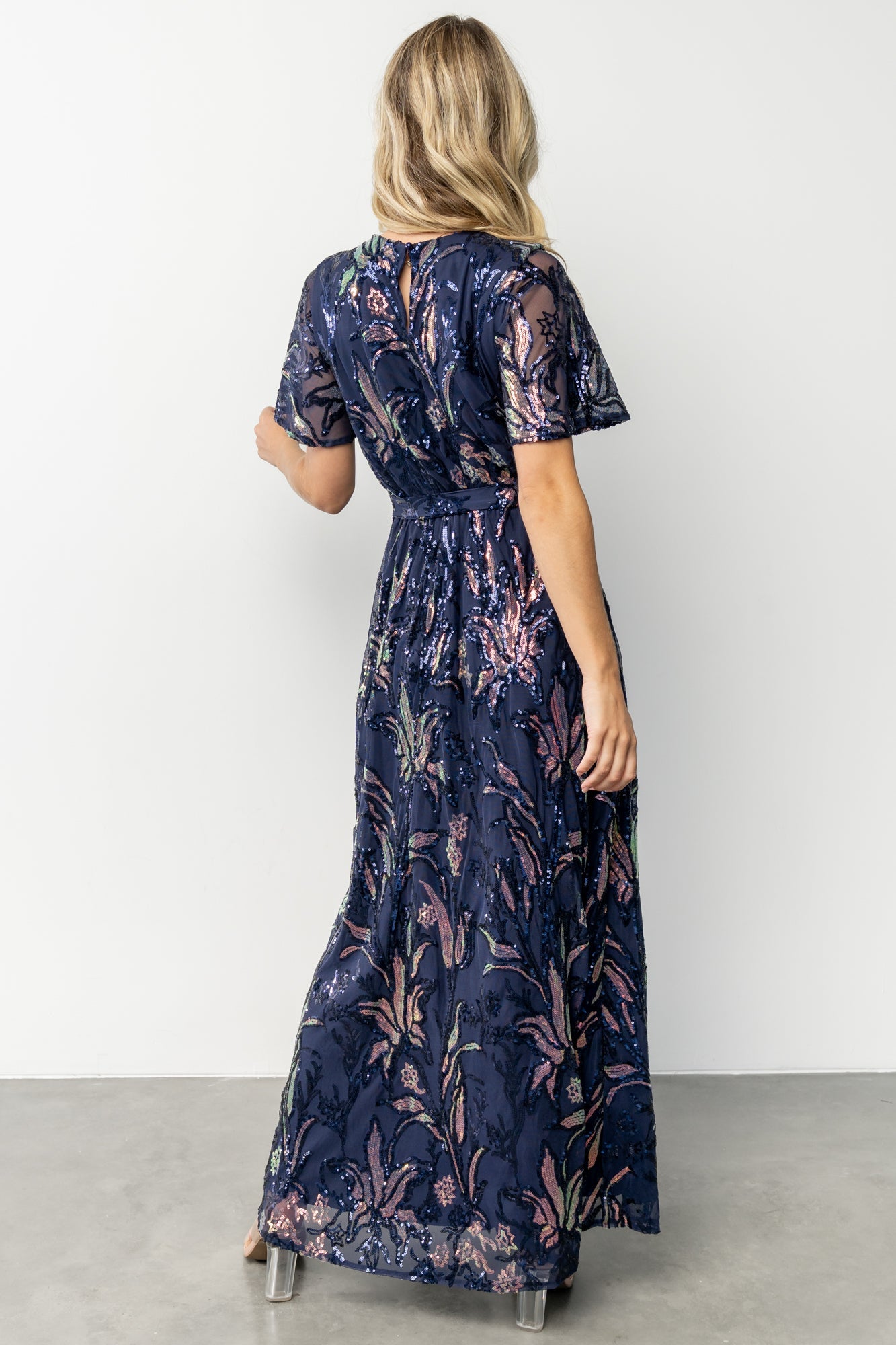 Muse Sequin Maxi Dress | Dark Blue Multi