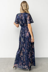 Muse Sequin Maxi Dress | Dark Blue Multi