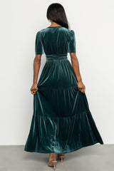 Artemis Velvet Maxi Dress | Deep Lagoon