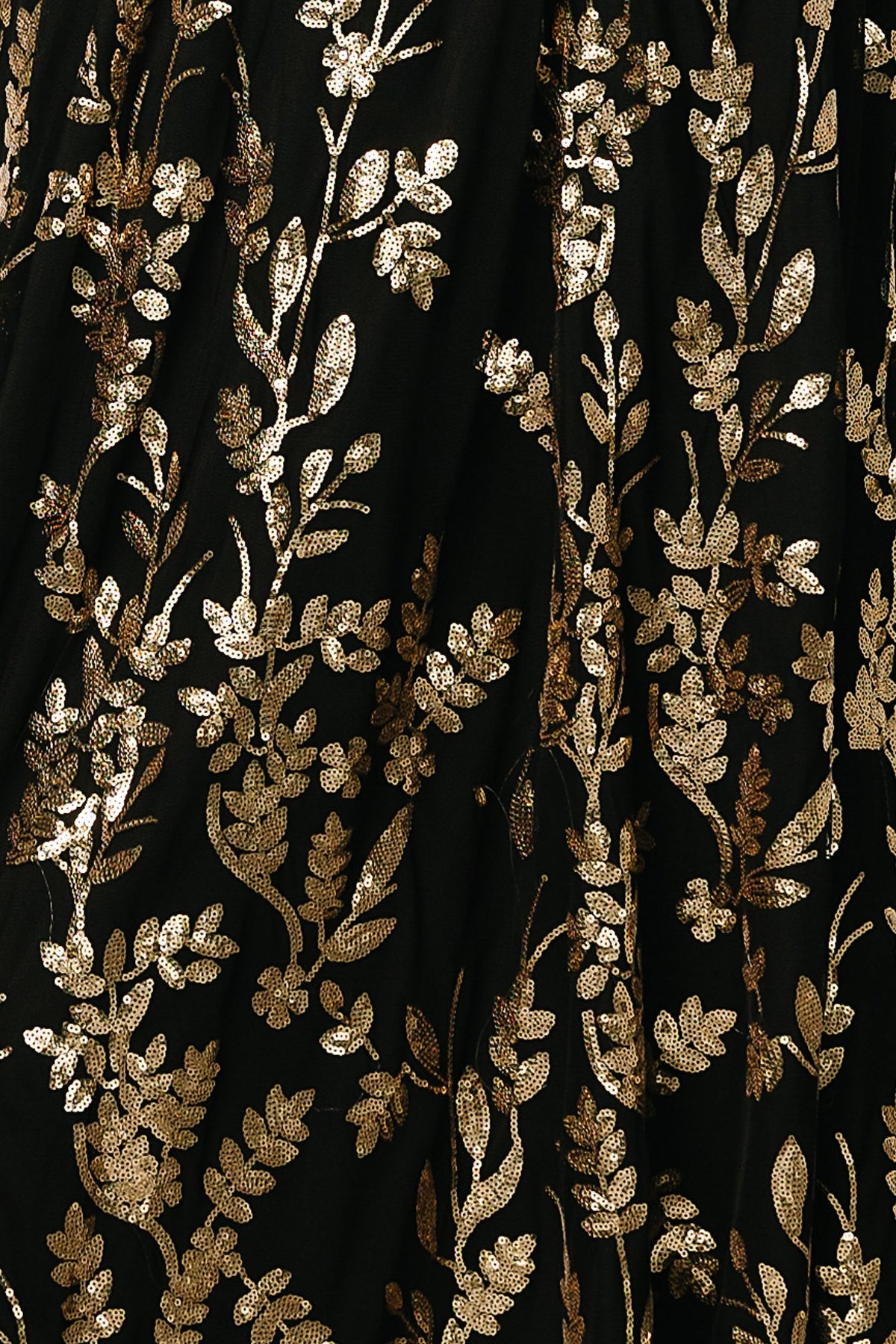 Fabric Swatch - Destiny Sequin | Black + Gold