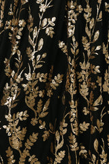 Fabric Swatch - Destiny Sequin | Black + Gold