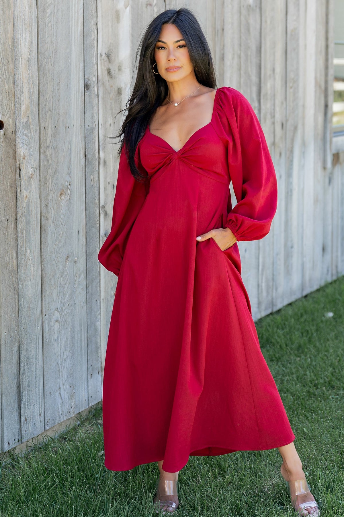 Rosalie Back Tie Dress | Scarlet