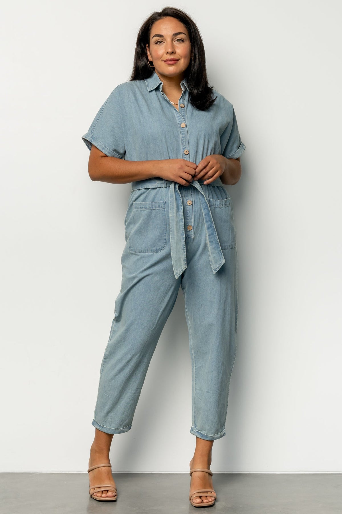 Mateo Button Up Jumpsuit | Denim