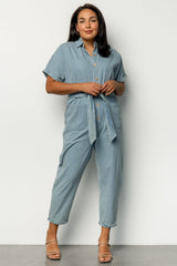 Mateo Button Up Jumpsuit | Denim