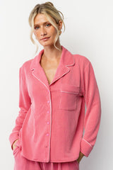 Eloise Ribbed Pajama Set | Pink