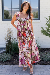 Anita Maxi Dress | Brown Multi Floral