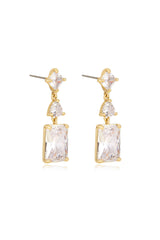 Reflective Crystal Dangle Earrings