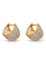 Pavé Encrusted Huggie Hoops