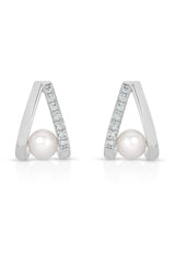 Pavé and Pearl Earrings