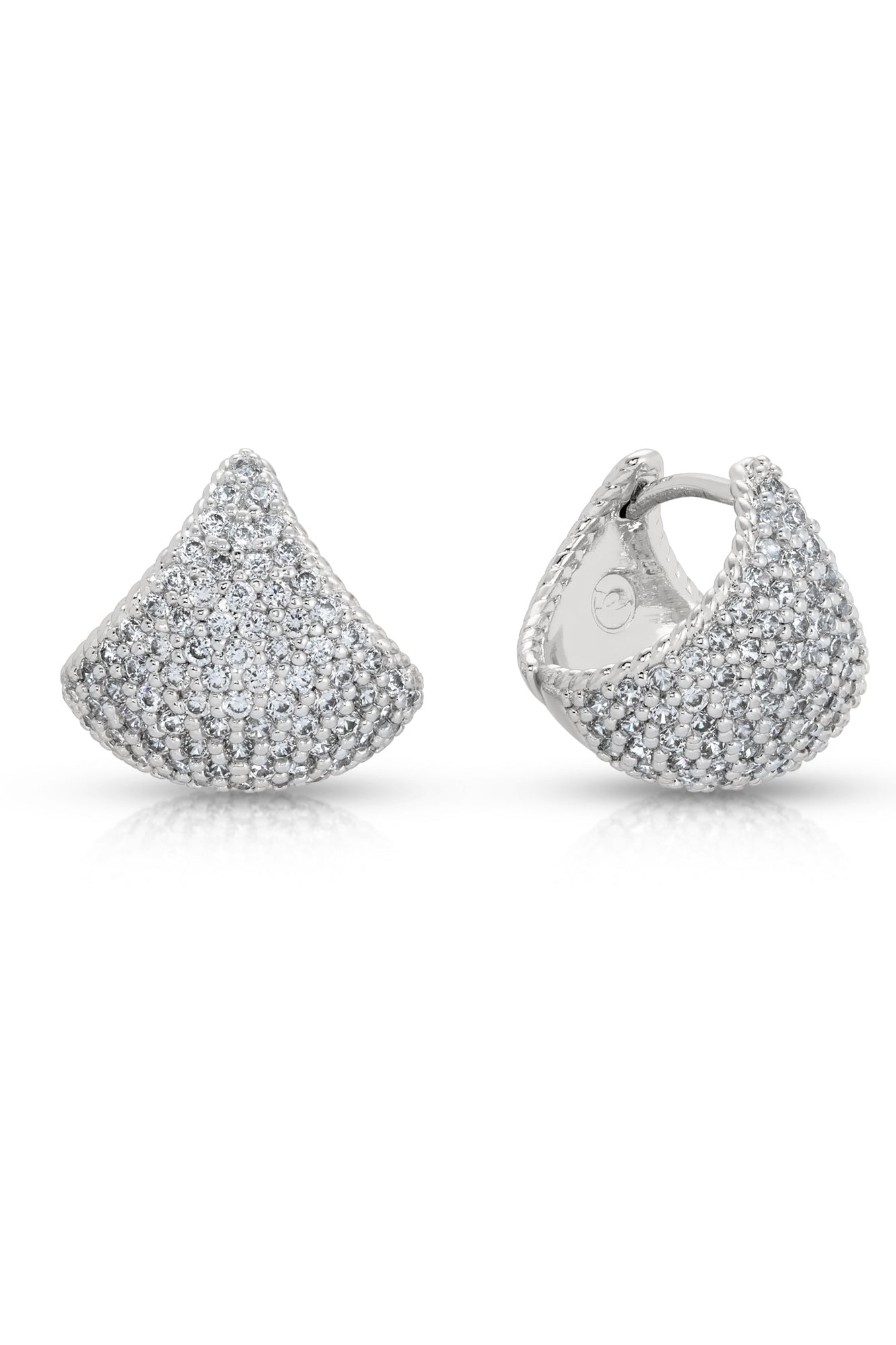 Pavé Encrusted Huggie Hoops