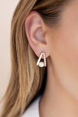 Pavé and Pearl Earrings