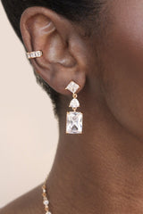 Reflective Crystal Dangle Earrings