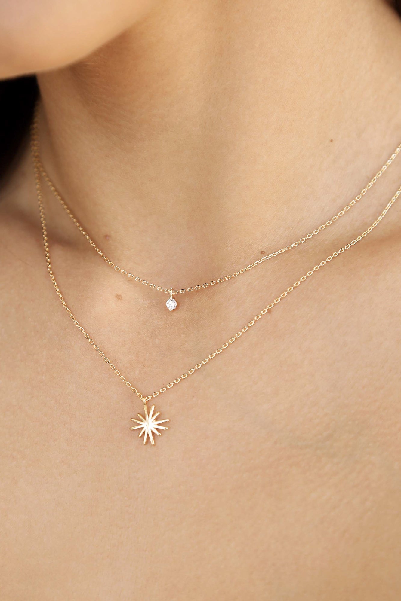 Layered Starburst Crystal Necklace