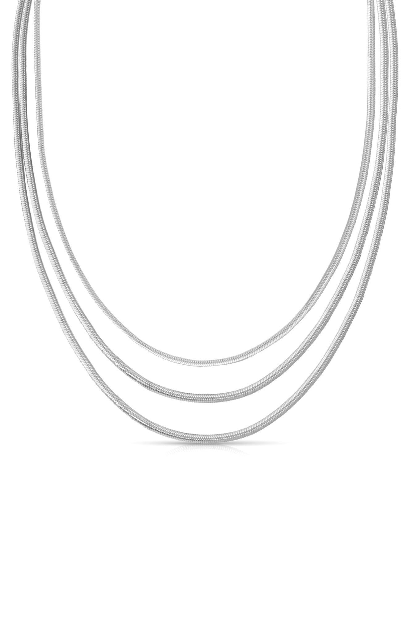 Triple Snake Chain Necklace