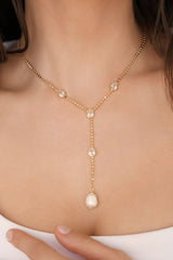 Dripping Crystal Lariat