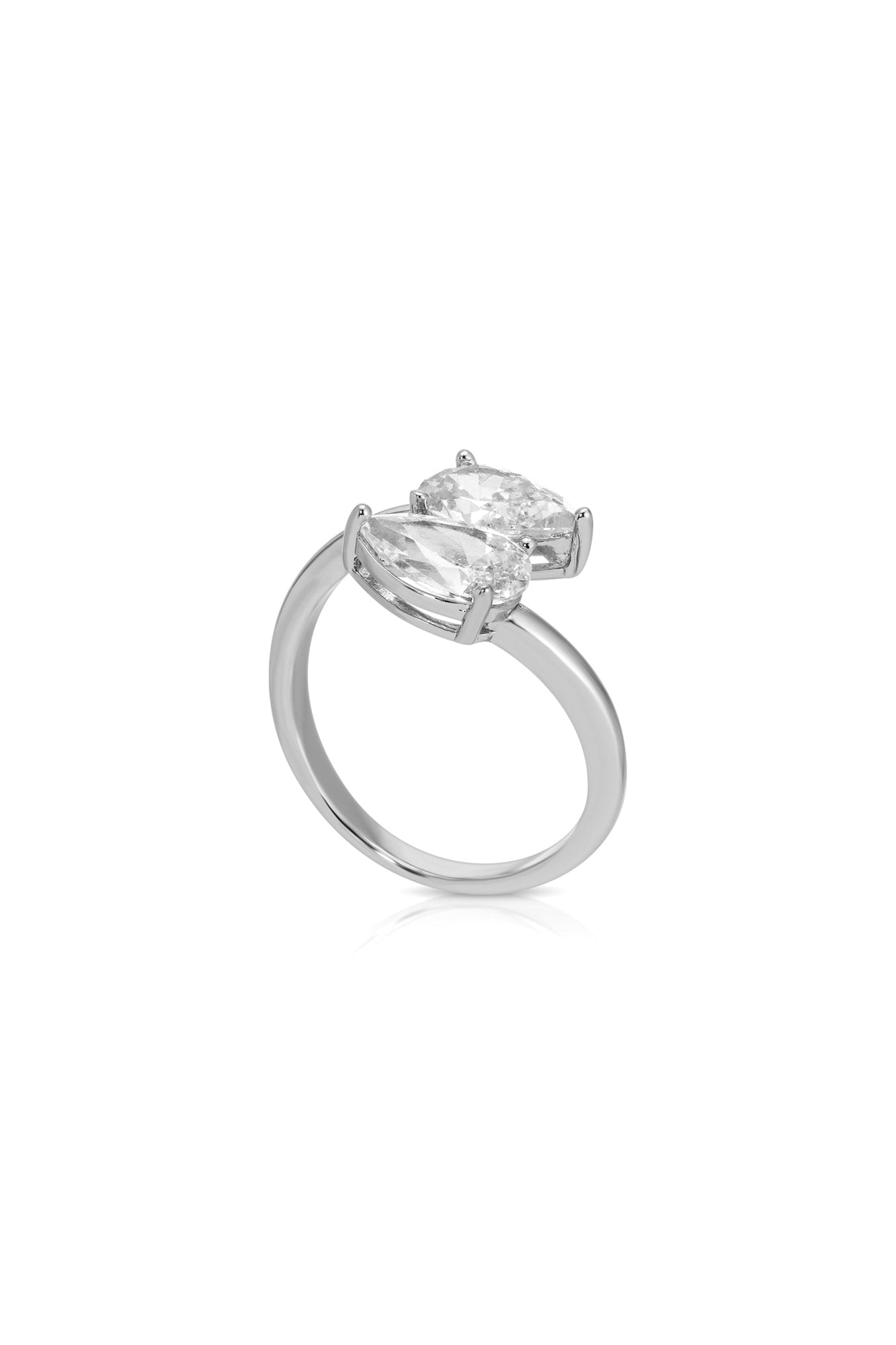 Crystal Teardrop Wrap Ring