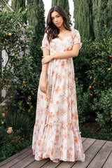 Aberdeen Sweetheart Maxi Dress | Cream Floral - Baltic Born