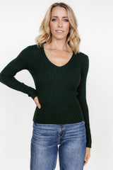 Adrian Ribbed Sweater Top | Green - Baltic Born