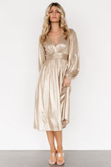 Aisha Shimmer Dress | Champagne - Baltic Born