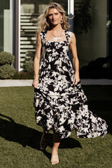 Aita Maxi Dress | Black + Ivory Floral - Baltic Born