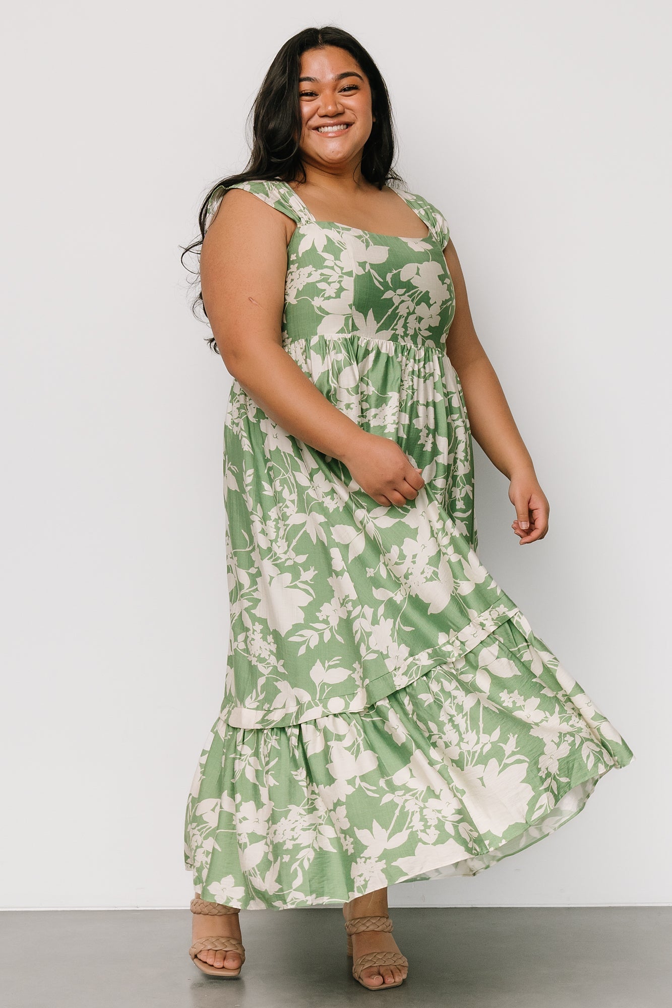 Aita Maxi Dress | Green + Ivory Floral - Baltic Born