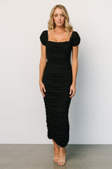 Alessandra Mesh Midi Dress | Black - Baltic Born