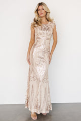 Alessia Sequin Gown | Champagne - Baltic Born