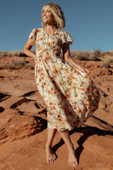 Aliyah Midi Dress | Coral Floral - Baltic Born
