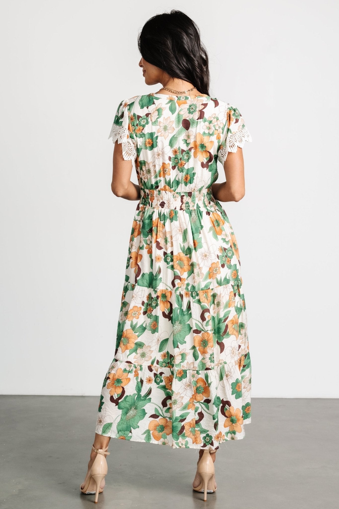 Aliyah Midi Dress | Green Floral - Baltic Born