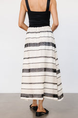 Alondra Woven Skirt | Cream + Black - Baltic Born