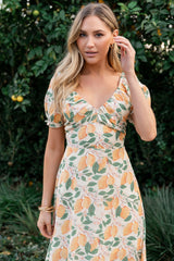 Amalfi Midi Dress | Lemon Print - Baltic Born